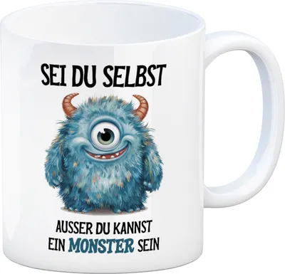 Produktbild von Sei du selbst außer du kannst ein Monster sein Kaffeebecher