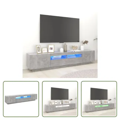 Obrázek produktu pro The Living Store TV skříňka s LED světly betonově šedá 200x35x40 cm