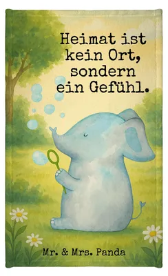 Produktbild von Mr. & Mrs. Panda Handtuch Elefant Seifenblasen Design - Weiß - Geschenk, gäste wc, Rüsseltier, badezimmer, Lustige Sprüche, Liebesspruch, Frotteetuch, Klein, Elefanten