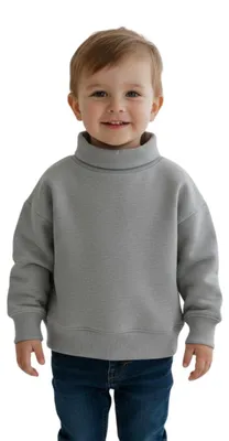 Obrázok produktu pre Zara, pánsky sveter s vysokým golierom z bavlny, sivý, veľkosť 80