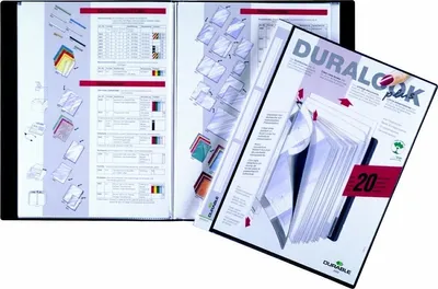 Produktbild von Sichtbuch Duralook plus A4 20 Hüllen schwarz Packung mit 5 Stück
