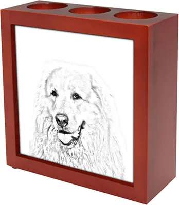 Immagine prodotto di Cane da montagna dei Pirenei - portamatite con cane, organizer da tavolo con stampa, decorazione personalizzata per tavolo del marchio Art-Dog