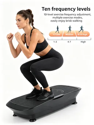 Produktbild von Fitness Vibrationsplatte,Vibrationsgeräte für Zuhause,LCD Bluetooth Vibrations-Fitness-Trainer,Power Vibration Plate für Muskelaufbau,Stressabbau