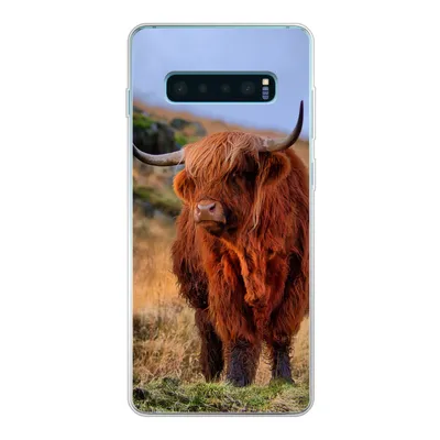 Produktbild von MuchoWow® Handyhülle Schutzhülle Hülle für Samsung Galaxy S10 Lite Schottische Highlander - Gras - Steine Silikon Softcase Handy Hülle - Schutz