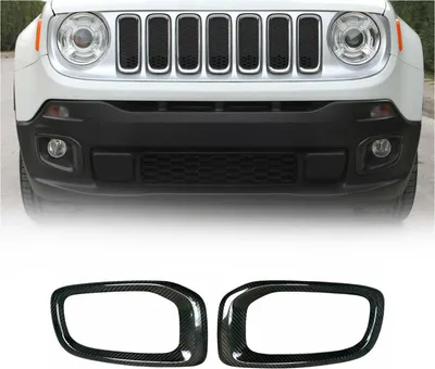 Image de Cadres phares antibrouillard pour Jeep Renegade 2014-2019 en carbone