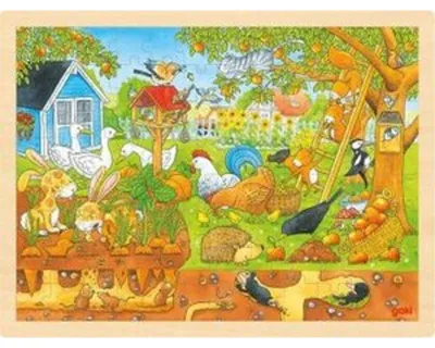 Produktbild von Einlegepuzzle Unser Garten über und unter der Erde