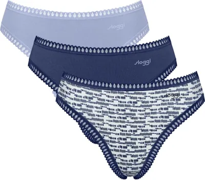 Produktbild von sloggi Damen Tai-Slip 3-Pack GO Crush High leg - MULTIPLE COLOURS 3 - Größe XS