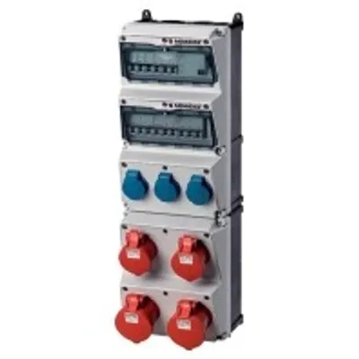 Obrázek produktu pro MENNEKES 950010, Typ F, 5P, Šrouby, Modrá, Červená, Bílá, Plast, IP44