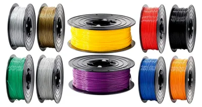 Produktbild von PETG Filament 3D Drucker 1,75mm / 10x 1kg Rolle in 10 Farben für 3D Drucker oder Stift