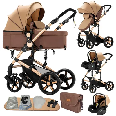 Produktbild von Kinderwagen, faltbar, mit Autositz kompatibel, B588-Khaki