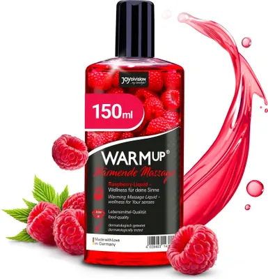 Produktbild von JOYDIVISION WARMup 150 ml Massageliquid mit Fruchtiger Himbeer Duft & Geschmack I Wärme-Effekt