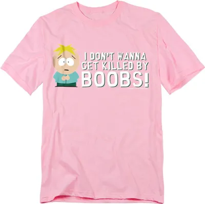 Image de South Park - "Killed By Boobs" T-Shirt für Herren/Damen Uni TV28196 (XXL) (Pink)