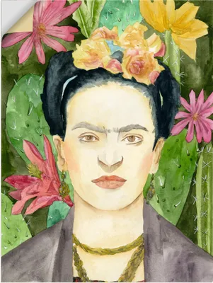 Produktbild von ARTland Wandbild, selbstklebend Frida Kahlo I Größe: 60x80 cm