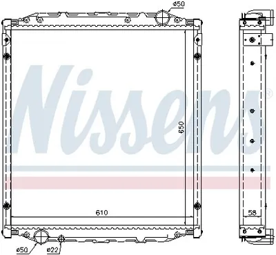 Produktbild von NISSENS 62876A Kühler Wasserkühler Motorkühler für MAN M 2000 M M 2000 L L 2000