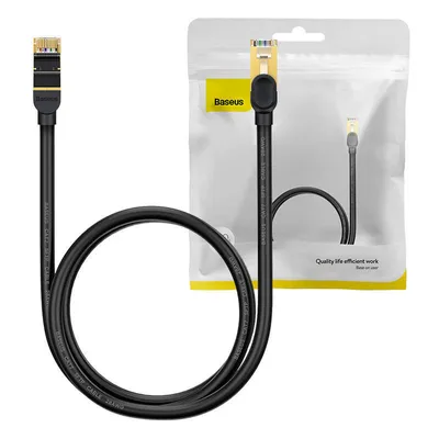 Produktbild von Baseus Ethernet RJ45, 10 Gbps, 1 m Netzwerkkabel (schwarz)