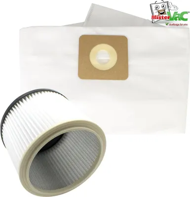 Produktbild von MisterVac 5 Stück Staubsaugerbeutel + Filter kompatibel mit Hoover TWDH1400 011