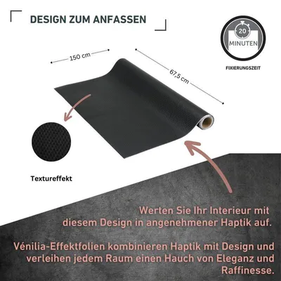 Produktbild von Klebefolie Kreise schwarz - 67,5x150cm