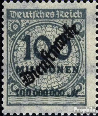 Produktbild von Briefmarken Deutsches Reich 1923 Mi D82HT, Sprung im Korbdeckel mit Falz Dienstmarke