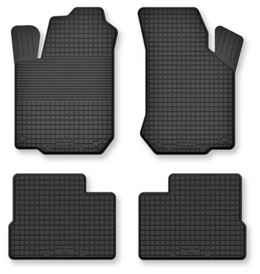 Produktbild von Gummi-Fußmatten für Chevrolet Aveo I T200 / T250 2002-2011 – 4-tlg, Schwarz, Semi-Universal, angepasst – Wielganizator Semi-Universal