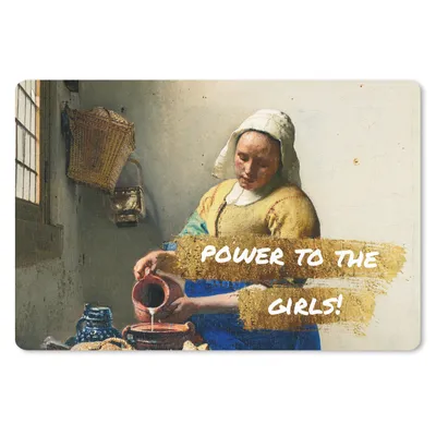 Produktbild von MuchoWow® Mauspad Mousepad Milchmädchen - Gold - Zitate - Gemälde - Alte Meister 27x18 cm - Mousepads - Maus Mat - Pad - Mausunterlage - Büroartikel - Desk Matten