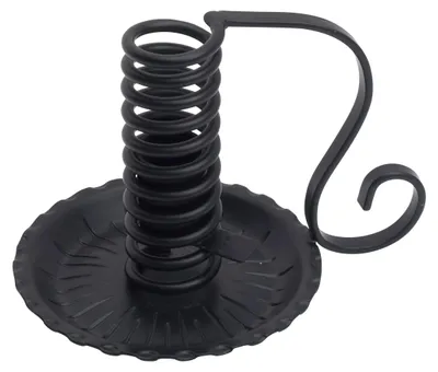 Spiralkerzenhalter schwarz Höhe 12 cm