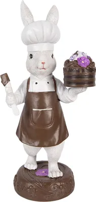 Immagine prodotto di Clayre & Eef figura decorativa coniglio 15x11x32 cm plastica bianca