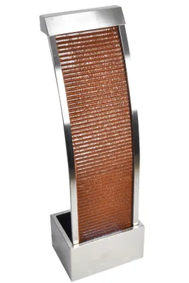 Obrázek produktu pro Köhko® vodní stěna ve tvaru plachty z cortenové oceli, výška 110 cm, s LED osvětlením, zahradní fontána, interiérová fontána, model Venezuela 32004.