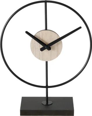 Produktbild von Boltze Home Tischuhr schwarz Metall modernes Design 31cm dekorativ