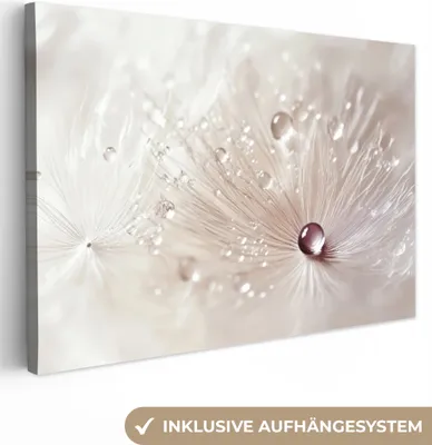 Produktbild von Leinwand Bilder 120x80 cm - Blumen - Löwenzahn - Abstrakt, Wandbilder, Wanddeko Wohnzimmer, Bild