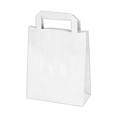 Produktbild von 250x GASTRO Papiertragetaschen 22 x 18 x  8 cm mit EAN-Code weiß