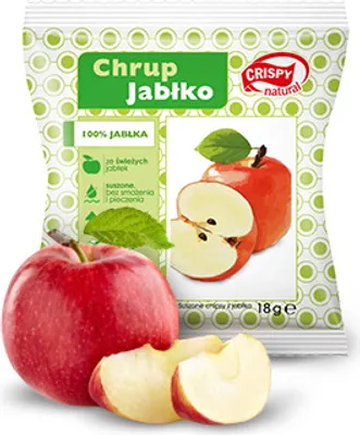 Obrázok produktu pre Chipsy z jabłka Crispy Natural przekąska 18 g