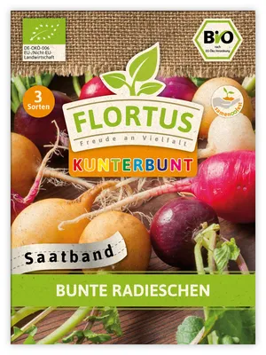 Produktbild von Bunte Radieschen (Saatband) |  Saatbänder & Saatplatten von FLORTUS