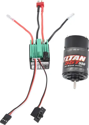 Zdjęcie produktu dla Silnik szczotkowy ESC Combo, zestaw RC silnika szczotkowego ESC, silnik szczotkowy 550, szczotkowany ESC 320A, elektroniczny regulator prędkości, zestaw szczotkowanych ESC