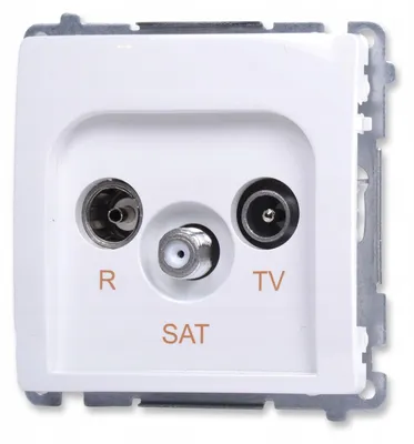 Produktbild von Kontakt-Simon BMZAR-SAT1.3/1.01/11, Weiß, Kunststoff, IP20, 75 mm, 41 mm, 75 mm