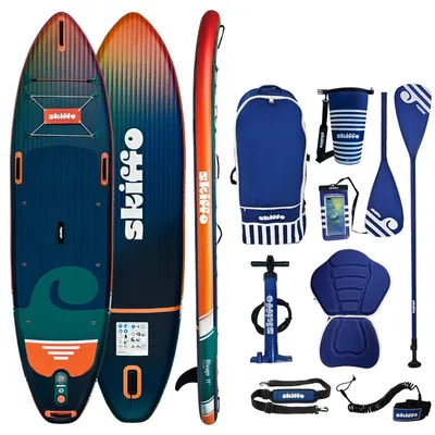 Immagine prodotto di Skiffo Rivage Sunset 11.0: tavola SUP gonfiabile con set 2 in 1 (pagaia e kayak) 335x86x15 cm