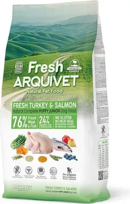 Produktbild von ARQUIVET Fresh Puppy Truthahn und Lachs - halbfeuchtes Hundefutter - 10kg