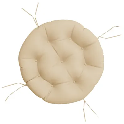 Image de vidaXL Coussin rond Beige Ø 60 x 11 cm Tissu Oxford