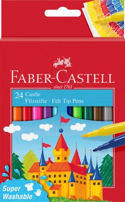 Produktbild von Faber-Castell 554202, 24 Farben, Rundspitze, Mehrfarbig, Rund, 24 Stück(e)