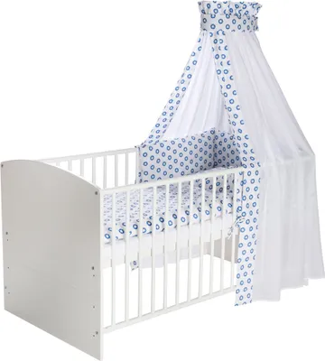 Immagine prodotto di Set letto 4 pezzi Schardt con motivo Circle Star in voile blu