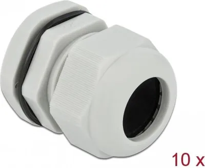Produktbild von DELOCK Kabelverschraubung PG25 10 Stück grau