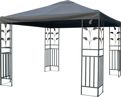 Produktbild von Metallpavillon 3x3 m Pavillon Pergola Gartenpavillon Partyzelt Festzelt stabil dunkelgrau
