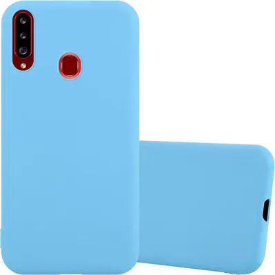 Produktbild von Cadorabo Hülle für Samsung Galaxy A20s Schutzhülle in Blau Handyhülle TPU Silikon Etui Case Cover