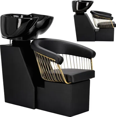 Produktbild von Zoe Friseur- & Barberwaschbecken mit beweglichem Keramikbecken, inkl. Armatur, Mischbatterie & Handbrause