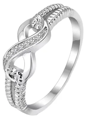 Produktbild von Infinity-Versprechensring für Damen, Strass-Verlobungsring, ewiges Liebesversprechen, Ehering, Jahrestagsgeschenk für Sie