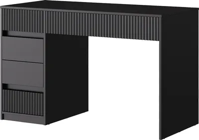 Produktbild von Vicco Schreibtisch Omira, 120 x 55 cm mit 5 Schubladen, Schwarz