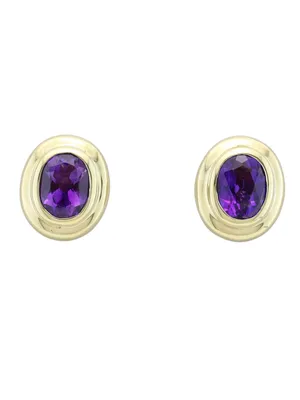 Produktbild von MIAMAR 0501250 Damen Ohrstecker 14 Karat (585) Gelbgold Gold lila