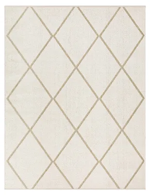 Produktbild von Teppich Wohnzimmer Kurzflor Skandi Boho Muster Geometrisch Einfarbig Grösse 240x340 cm