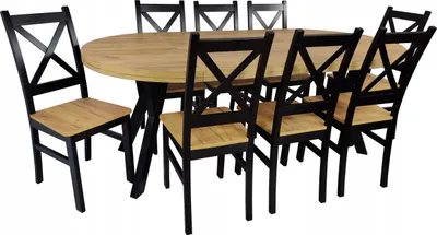 Obrázek produktu pro Kulatý skládací stůl Ø100/200 Craft 8 židlí