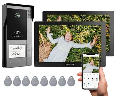 Image de TMEZON Vidéophone WiFi, Résolution 1080P, Écran Tactile de 7", 1M1D, 2M1D