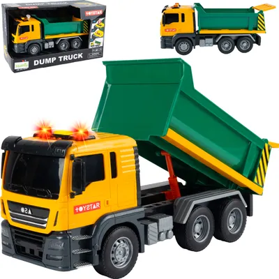 Image de Malplay Camion à benne basculante Voiture Camion Jouet Lumière Son Semi-remorque mobile dès 3 ans Cadeau